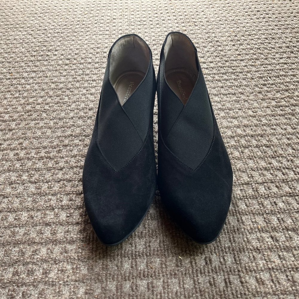 BeautiFeel Gia Pump Heels Shoes Black Suede Size 38